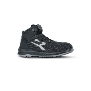 upower panama s esd zapato de seguridad alto talla 43 resistente a la abrasion, hidrorepelente, puntera ligera, antiperforacion, suela antideslizante, proteccion s3s ci fo sr color negro