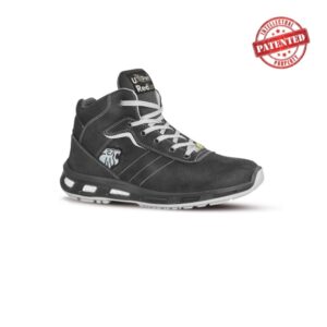 upower shape s esd calzado de seguridad altos talla 42 cuero nubuck resistente, puntera de aluminio, hidrofugos, antiarrugas, suela antideslizante, proteccion s3s ci fo sr color gris oscuro