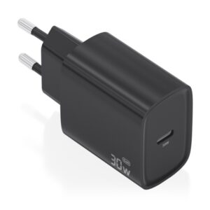 aisens cargador gan 30w usb c pd3.0 tecnologia ai para detectar protocolo y velocidad de carga color negro