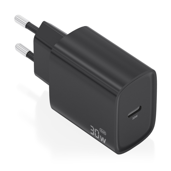 aisens cargador gan 30w usb c pd3.0 tecnologia ai para detectar protocolo y velocidad de carga color negro