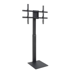 tooq midas soporte de suelo para pantallas de 37 70" giro y rotacion regulables gestion de cables peso max 40kg vesa max 600x400 color negro