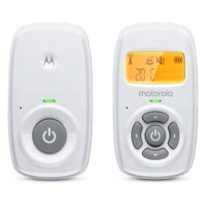 motorola nursery am24 vigilabebes de audio alcance hasta 300m en exterior y 50m en interior conexion dect sensor de temperatura color blanco