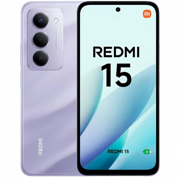 xiaomi redmi 15 smartphone pantalla 6.9" 8gb 256gb camara principal 50mp bateria 7000mah color purpura