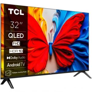 tcl 32s5k televisor smart tv 32" qled fullhd hdr 10 android tv wifi, hdmi, bluetooth 5.0 vesa 100x100mm color negro