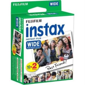 fujifilm instax film wide pack de 2x10 peliculas de fotos instantaneas formato impresion (tamaño de imagen 99x62mm)