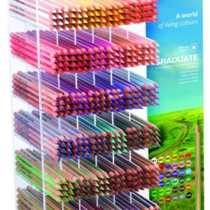 lyra graduate expositor con 432 lapices de colores hexagonal color negro