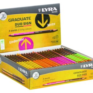 lyra duo pencils expositor de 72 lapices de punta doble redondo colores surtidos