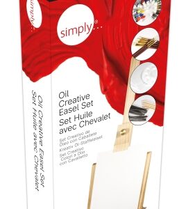 daler rowney simply creativo pack de 40 piezas pìntura al oleo caballete colores surtidos