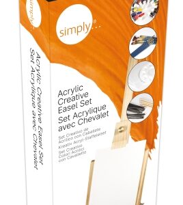 daler rowney simply creative easel pack de 43 piezas pinturas acrilicas incluye caballete colores surtidos