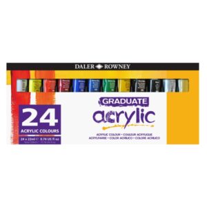 daler rowney graduate pack de 6 pinturas acrilicas 22ml colores surtidos