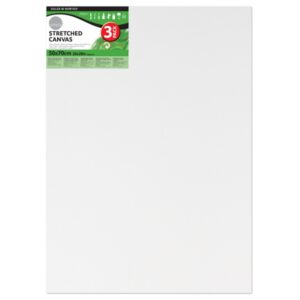 daler rowney simply pack de 3 bastidores entelados 50x70cm imprimacion triple grano medio 100% algodon sin acido 250g color blanco