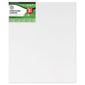 daler rowney simply pack de 3 bastidores entelados 50x60cm imprimacion triple grano medio 100% algodon sin acido 250g color blanco