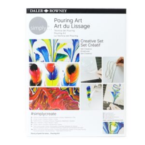 daler rowney simply creative pack de pintura acrilica tecnica de pouring caja de carton colores surtidos