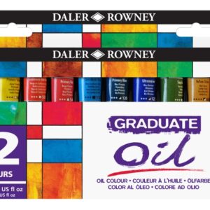 daler rowney graduate pack de 12 pinturas al oleo tubos de aluminio 22ml colores surtidos
