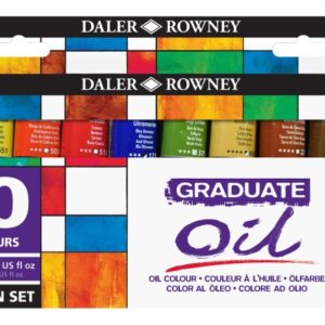 daler rowney graduate pack de 10 pinturas al oleo selection set tubos de aluminio 38ml colores surtidos