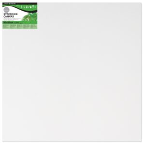 daler rowney simply bastidor entelado 80x80cm imprimacion triple grano medio 100% algodon sin acido 250g color blanco