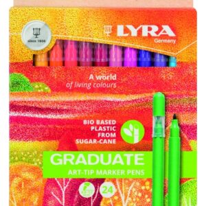 lyra graduate art tip pack de 24 rotuladores colores surtidos