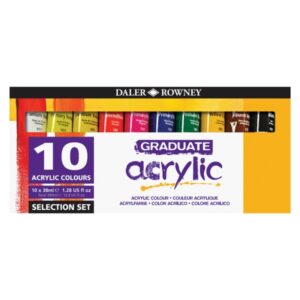 daler rowney graduate pack de 10 pinturas acrilicas 38ml colores surtidos