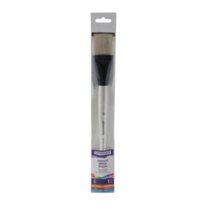 daler rowney graduate pincel para oleo pelo de cerda natural mango largo bright n°18