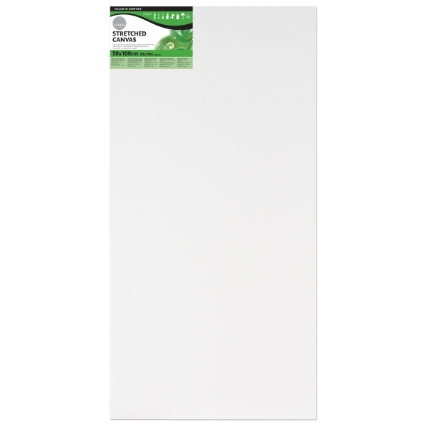 daler rowney simply bastidor entelado 50x100cm imprimacion triple grano medio 100% algodon sin acido 250g color blanco