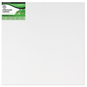 daler rowney simply bastidor entelado 70x70cm imprimacion triple grano medio 100% algodon sin acido 250g color blanco