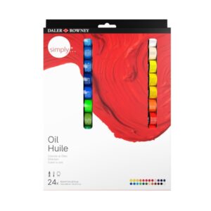 daler rowney simply pack de 24 pinturas al oleo tubos de aluminio 12ml colores surtidos