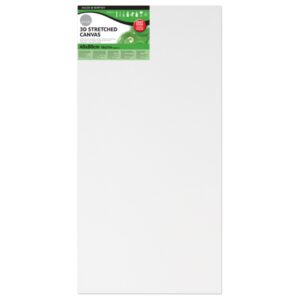 daler rowney simply bastidor entelado 3d 40x80cm imprimacion triple grano medio 100% algodon sin acido 250g color blanco
