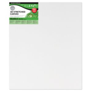 daler rowney simply bastidor entelado 3d 50x60cm imprimacion triple grano medio 100% algodon sin acido 250g color blanco