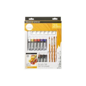 daler rowney simply pack de 25 piezas pintura acrilica colores surtidos