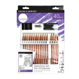daler rowney simply pack de 40 piezas set creativo para esbozo