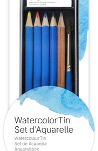 daler rowney simply pack de 8 piezas lapices acuarelables estuche metalico colores surtidos