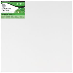 daler rowney simply bastidor entelado 60x60cm imprimacion triple grano medio 100% algodon sin acido 250g color blanco