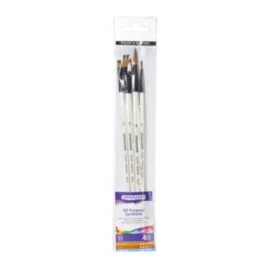daler rowney graduate pack de 4 pinceles multitecnica pelo sintetico mango largo