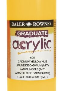 daler rowney graduate pintura acrilica botella de plastico 500ml color amarillo de cadmio