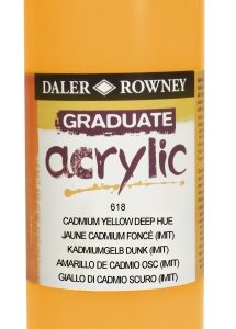 daler rowney graduate pintura acrilica botella de plastico 500ml color amarillo de cadmio profundo