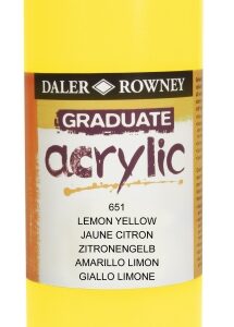 daler rowney graduate pintura acrilica botella de plastico 500ml color amarillo limon