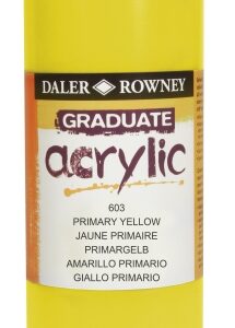 daler rowney graduate pintura acrilica botella de plastico 500ml color amarillo primario