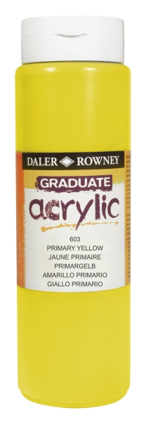 daler rowney graduate pintura acrilica botella de plastico 500ml color amarillo primario