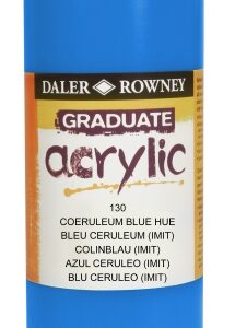 daler rowney graduate pintura acrilica botella de plastico 500ml color azul ceruleo