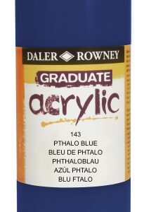 daler rowney graduate pintura acrilica botella de plastico 500ml color azul ftalo