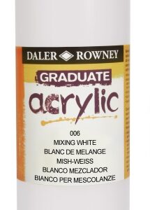 daler rowney graduate pintura acrilica botella de plastico 500ml color blanco de mezcla