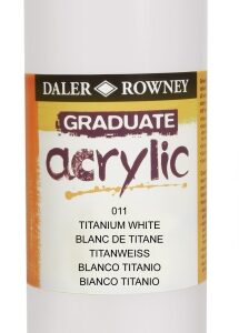 daler rowney graduate pintura acrilica botella de plastico 500ml color blanco titanio