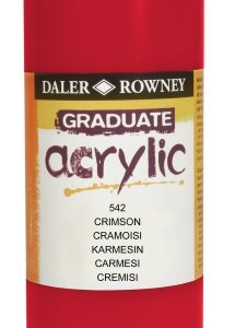 daler rowney graduate pintura acrilica botella de plastico 500ml color carmesi