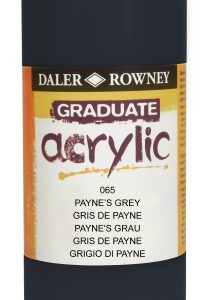 daler rowney graduate pintura acrilica botella de plastico 500ml color gris de payne
