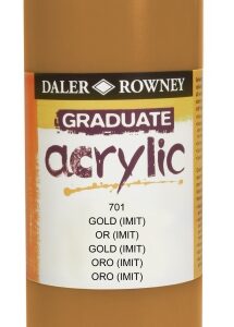 daler rowney graduate pintura acrilica botella de plastico 500ml color imitacion oro