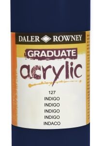 daler rowney graduate pintura acrilica botella de plastico 500ml color indigo