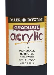 daler rowney graduate pintura acrilica botella de plastico 500ml color negro perla