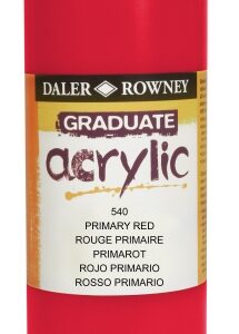 daler rowney graduate pintura acrilica botella de plastico 500ml color rojo primario