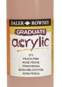 daler rowney graduate pintura acrilica botella de plastico 500ml color rosa melocoton