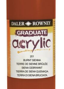 daler rowney graduate pintura acrilica botella de plastico 500ml color siena quemada